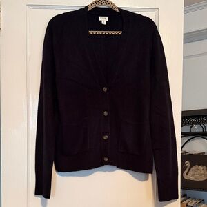 J. Crew Women's Black Cardigan Sweater